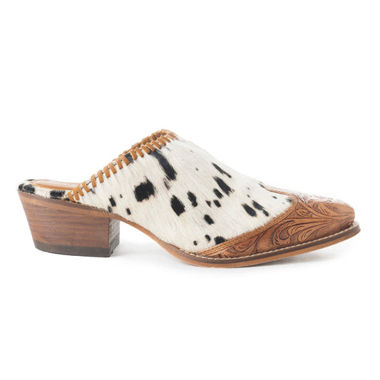 Heely Western Hand-Tooled Mules