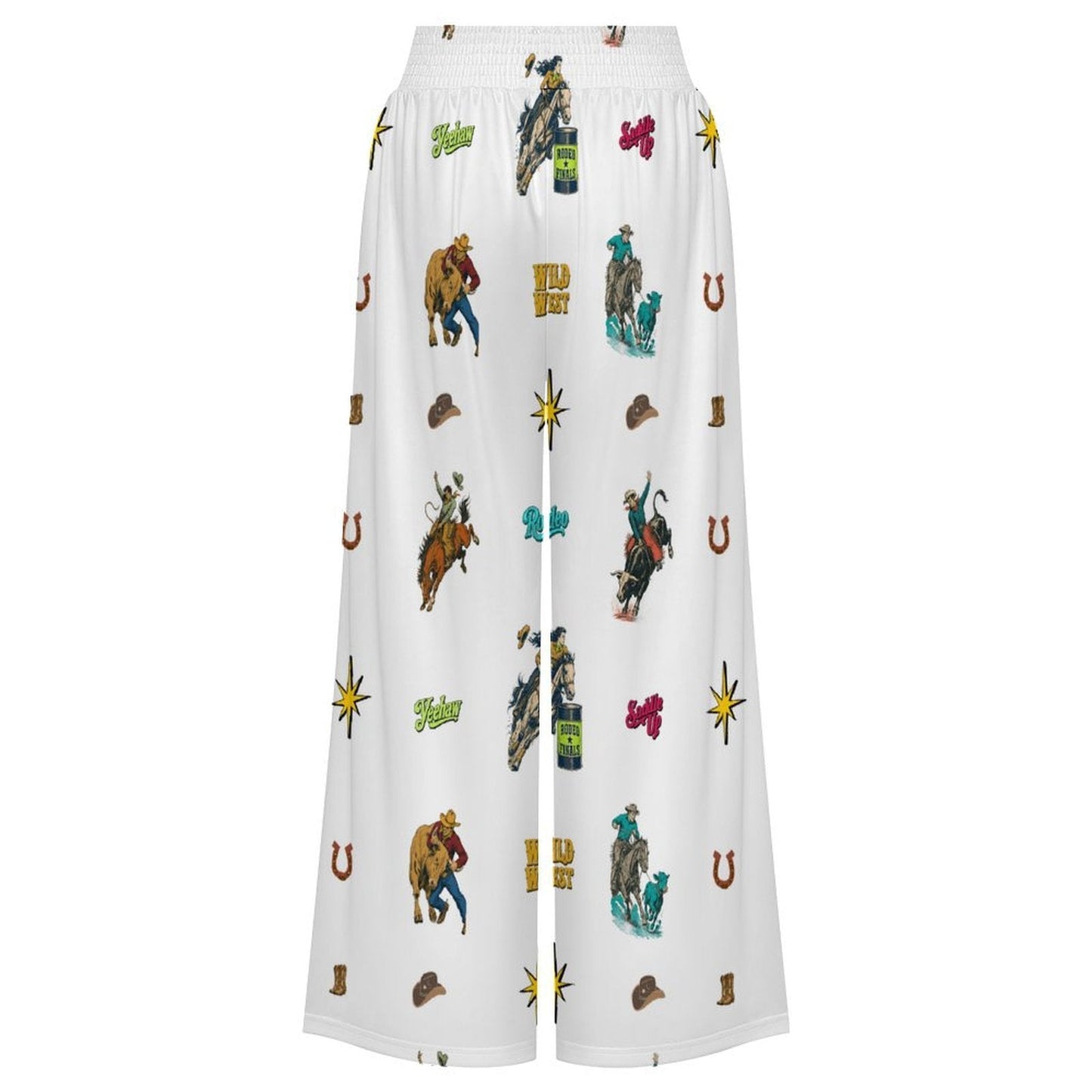 Baha Ranch The Last Roundup Rodeo High Waisted Wide Leg Pants