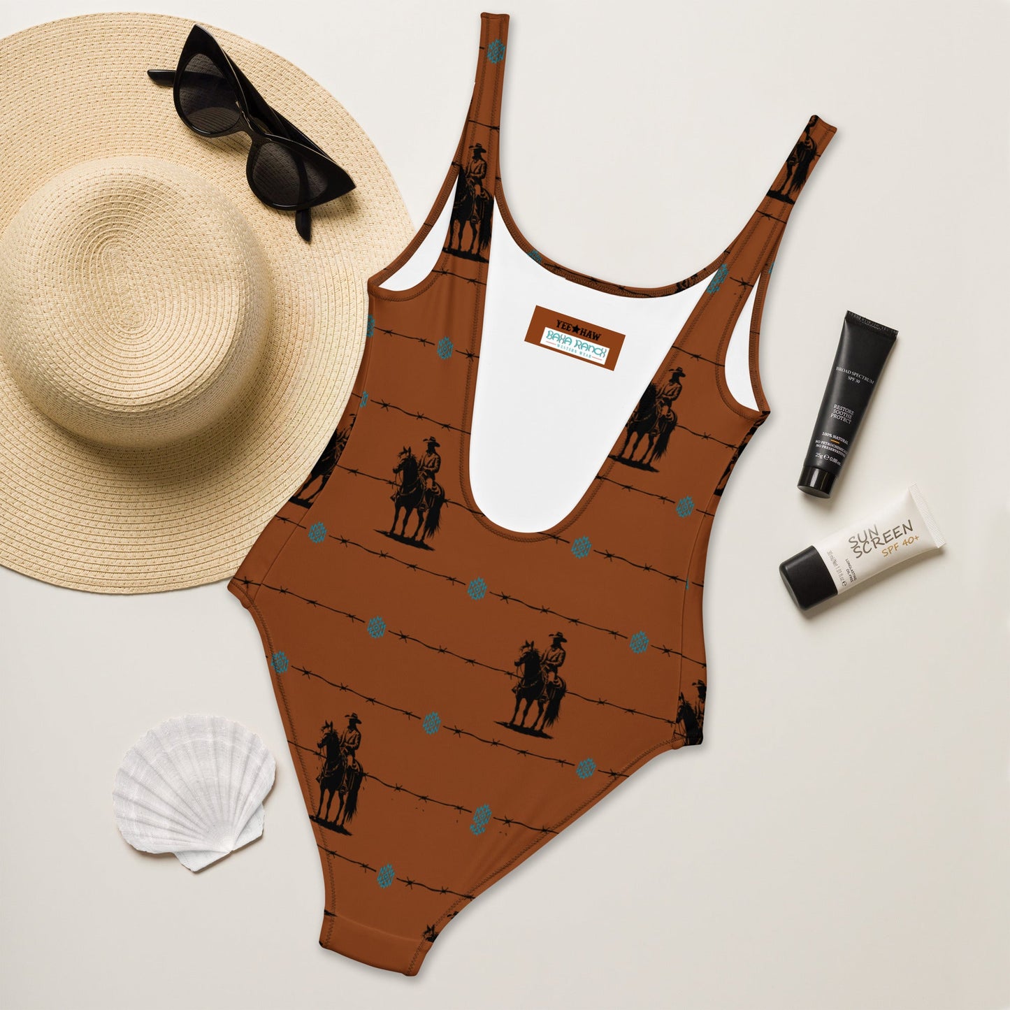 Yeehaw Saddle Up One-Piece Swimsuit