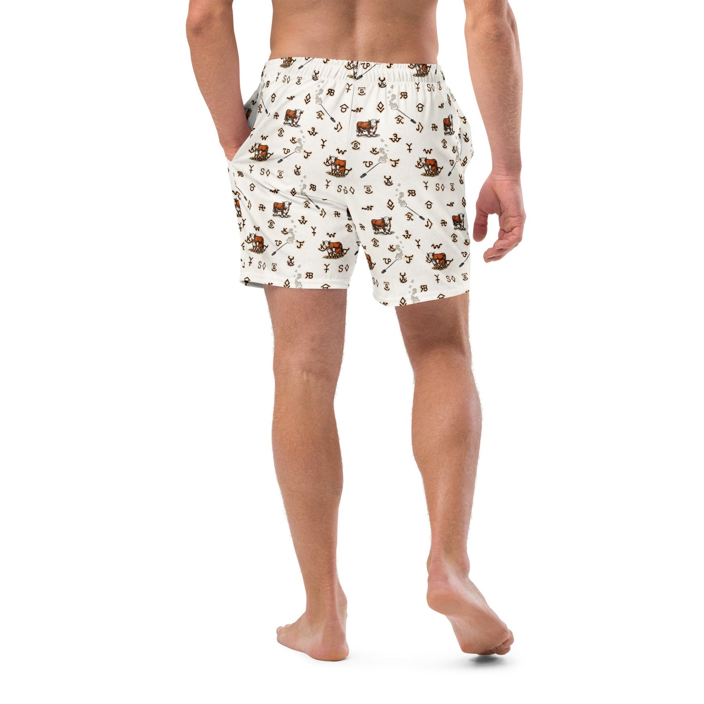 YEEHAW Hereford Brands Swim Trunks