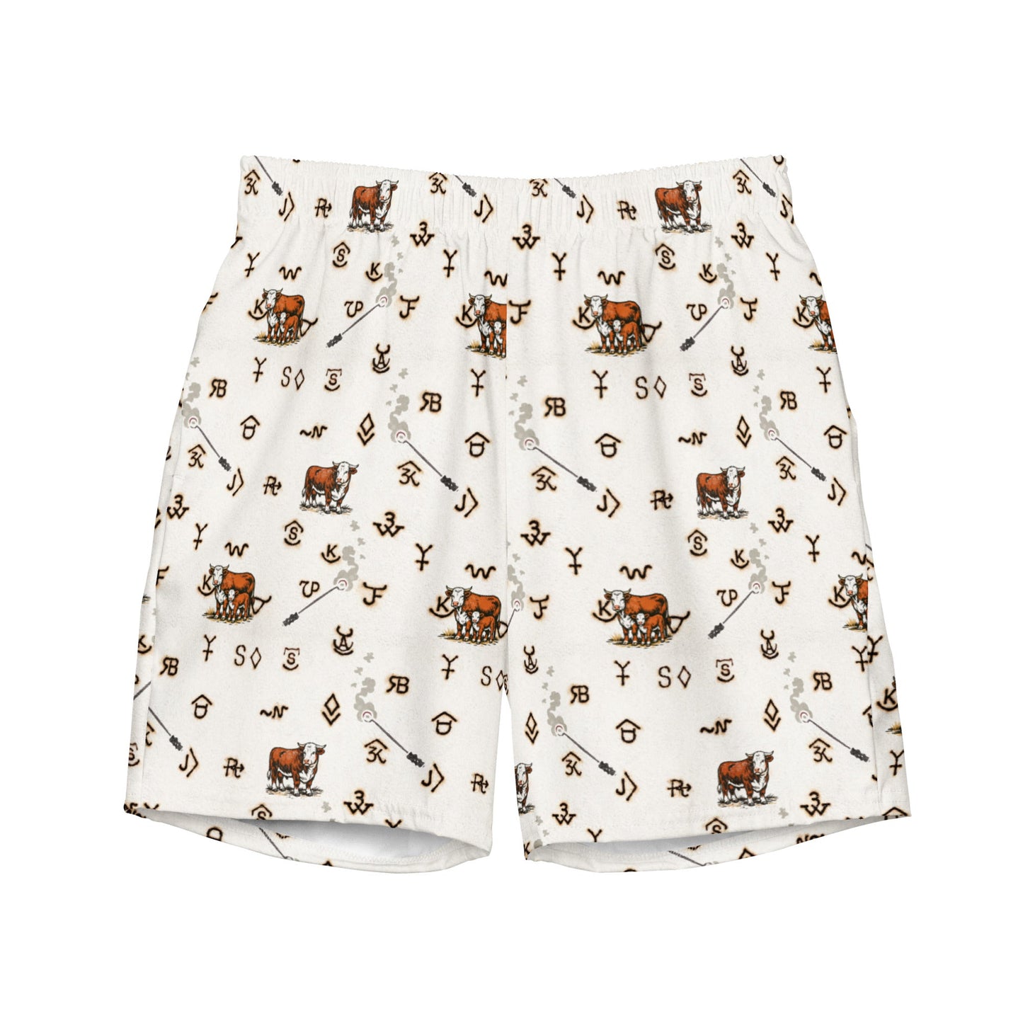 YEEHAW Hereford Brands Swim Trunks