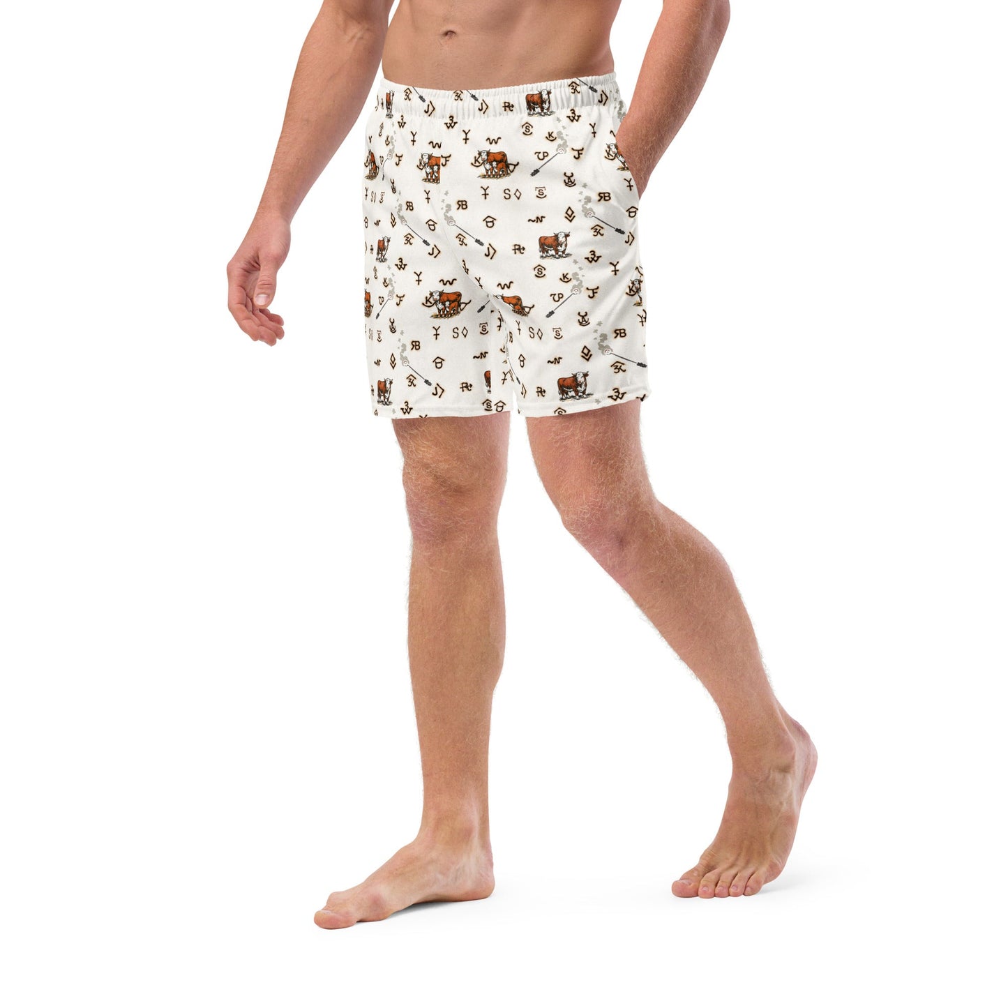 YEEHAW Hereford Brands Swim Trunks