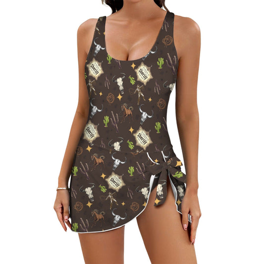 Western Skirted Swimsuit
