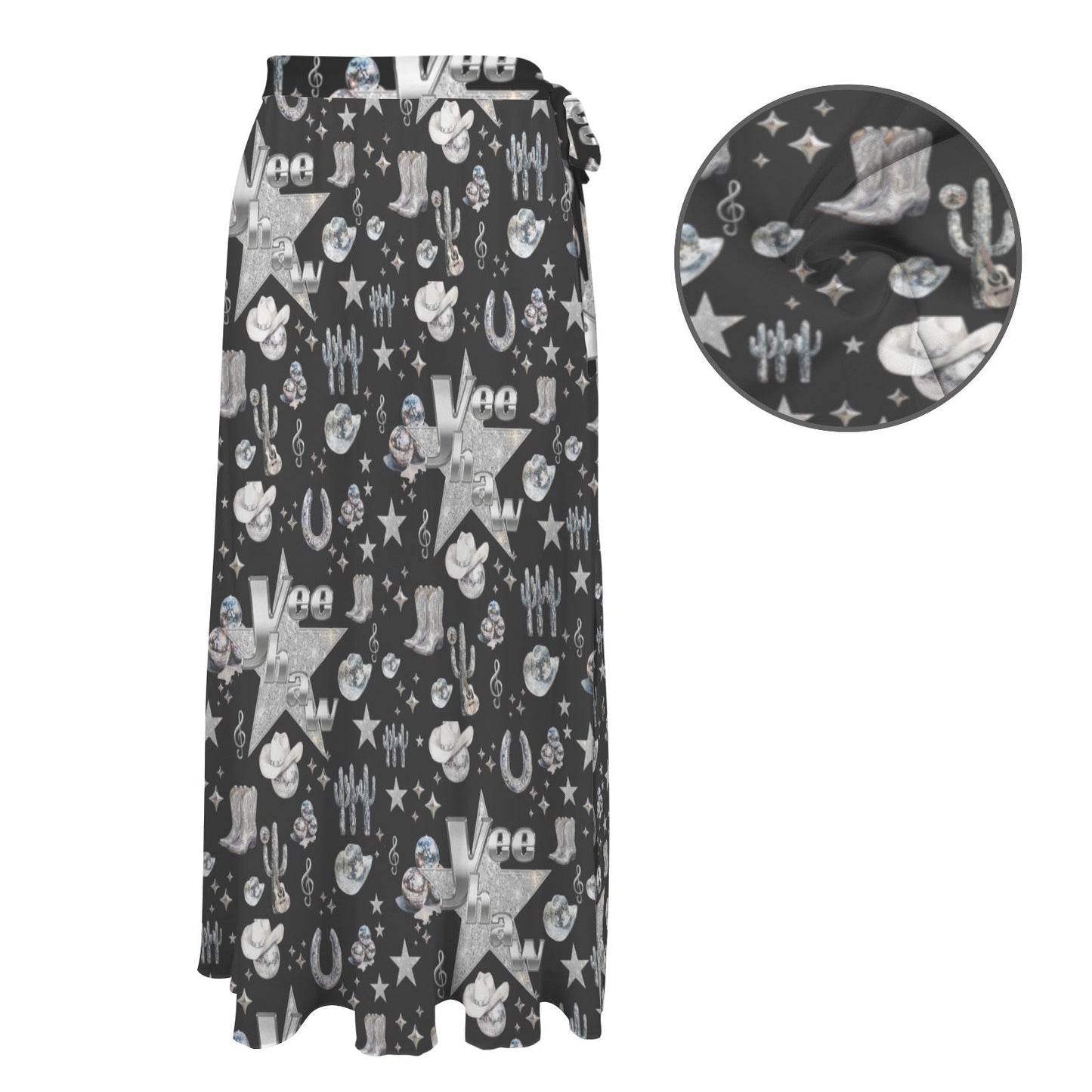 Rhinestone Cowgirl Beach Swim Skirt Coverup