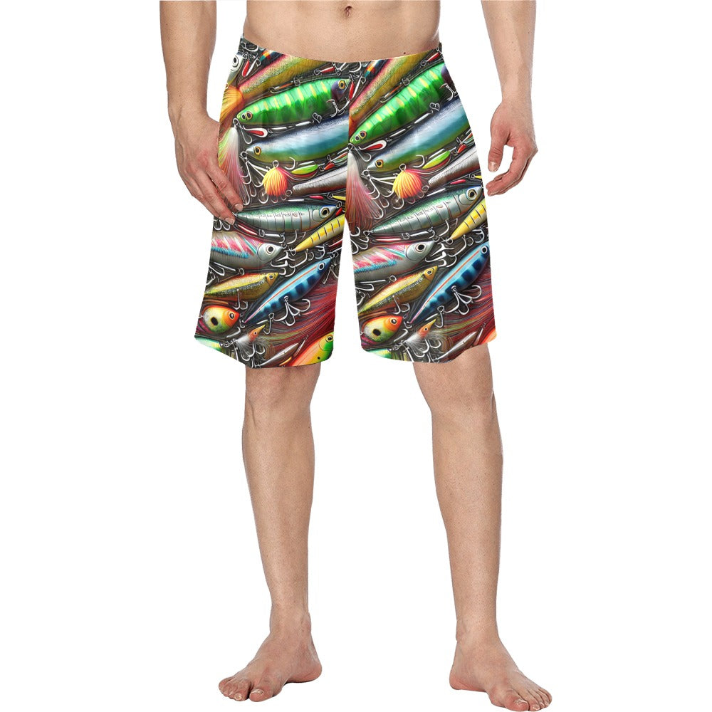 Men's Fishing Lures Beach Swim Shorts